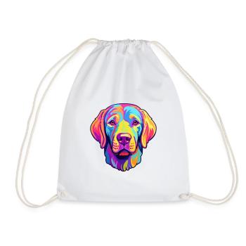 Labrador Retriever chien race dessin animé kawaii illust - Sac de sport léger - blanc - Devant