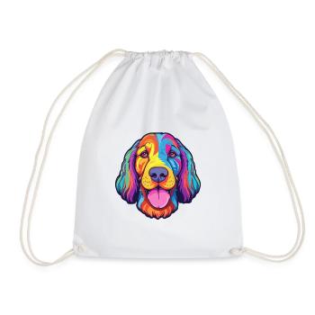 Laufhund Hunderasse Cartoon Kawaii Illustration - Turnbeutel - Weiß - Vorne