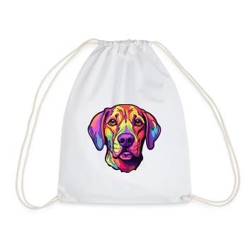 Mountain Cur Hunderasse Cartoon Kawaii Illustration - Turnbeutel - Weiß - Vorne