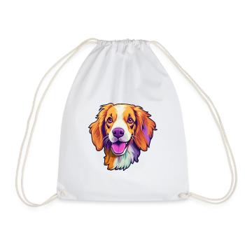 Nederlandse Kooikerhondje Dog Breed Cartoon Kawaii - Sac de sport léger - blanc - Devant