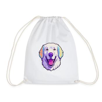 Hongrois Kuvasz Chien Race Cartoon Kawaii Illustra - Sac de sport léger - blanc - Devant