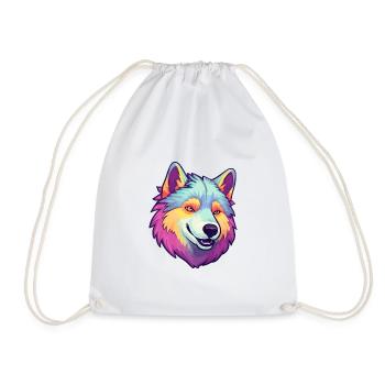 Groenland chien race Cartoon Kawaii Illustration - Sac de sport léger - blanc - Devant