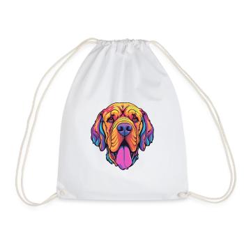 Mastiff brésilien race de chien Cartoon Kawaii Illustr - Sac de sport léger - blanc - Devant
