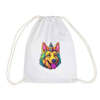 Roi Berger Chien Race Cartoon Kawaii Illustratio - Sac de sport léger - blanc - Devant