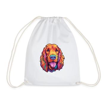 Irischer Setter Hund Rasse Cartoon Kawaii Illustration - Turnbeutel - Weiß - Vorne