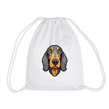 Noir et Tan Coonhound chien race Cartoon Kawaii I - Sac de sport léger - blanc - Devant