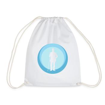 Billiard Player Billiards Billiard Player - Drawstring Bag - white - Front