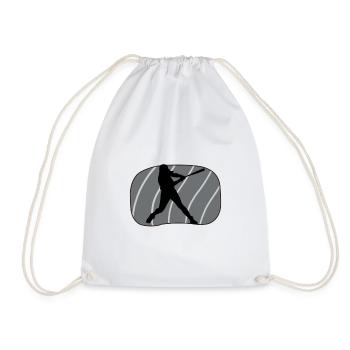 Softball Player Softball Bats Softball - Drawstring Bag - white - Front