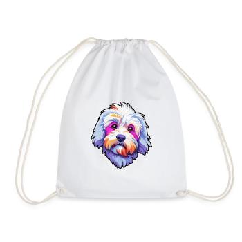 Dandie Dinmont Terrier Race De Chien Cartoon Kawaii Il - Sac de sport léger - blanc - Devant