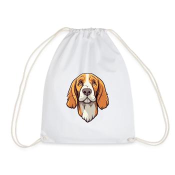 Slovensky Cuvac race de chien dessin animé kawaii illustrat - Sac de sport léger - blanc - Devant