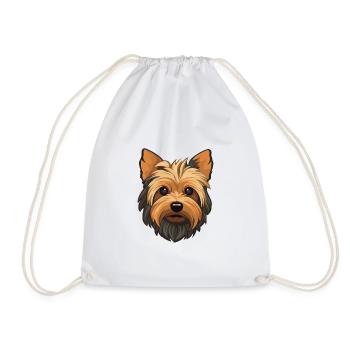 Silky Terrier Race De Chien Cartoon Kawaii Illustratio - Sac de sport léger - blanc - Devant