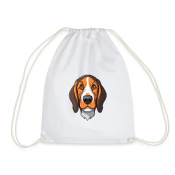Chien tricolore sibérien race de chien Cartoon Kawaii I - Sac de sport léger - blanc - Devant