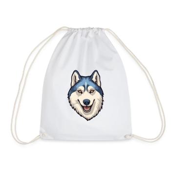Seppala Chien de traîneau sibérien race de chien de bande dessinée Kawaii - Sac de sport léger - blanc - Devant