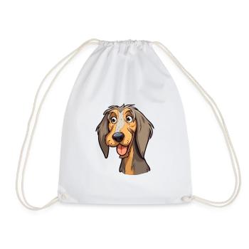 Schweizer Laufhund Hunderasse Cartoon Kawaii Illust - Turnbeutel - Weiß - Vorne
