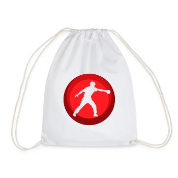 Table Tennis Player Table Tennis Ball Table Tennis - Drawstring Bag - white - Front