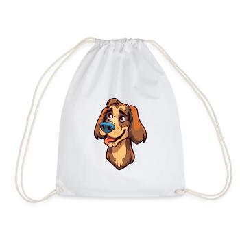 Cimarron Uruguayo Dog Breed Cartoon Kawaii Illustr - Drawstring Bag - white - Front