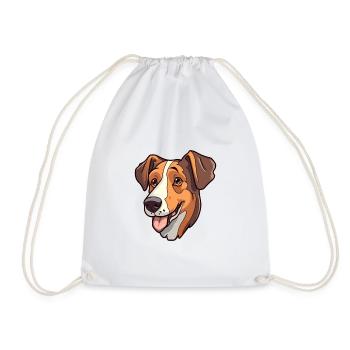 Ariegeois race de chien dessin animé kawaii illustration - Sac de sport léger - blanc - Devant