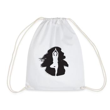 Meditation Yoga Mindfulness - Drawstring Bag - white - Front