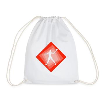 Beach Tennis Beach Ball Beach Tennis - Drawstring Bag - white - Front