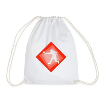 Pickleball Ball Sports Pickleball Players - Drawstring Bag - white - Front