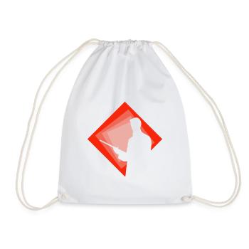 Billiard Ball Billiard Ball Billiards - Drawstring Bag - white - Front