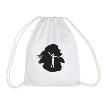 Gymnastics Twirling Baton Twirling - Drawstring Bag - white - Front