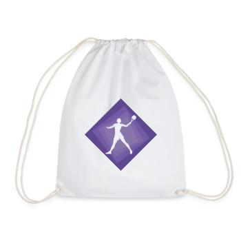 Beach Tennis Beach Tennis Tennis Player - Drawstring Bag - white - Front
