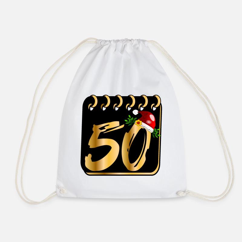 50 ans - 50 décembre Noël - Sac de sport léger - blanc