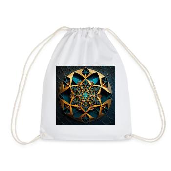 Sacred Geometry - Drawstring Bag - white - Front