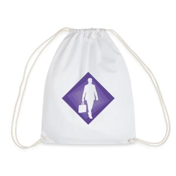 Banker Stock Exchange Businessman - Drawstring Bag - white - Front