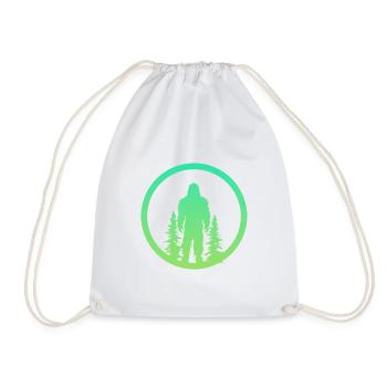 Big foot Big foot Bigfoot Bigfoot - Drawstring Bag - white - Front