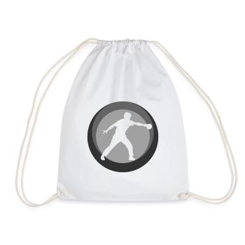 Table Tennis Player, Table Tennis Racket Tennis - Drawstring Bag - white - Front