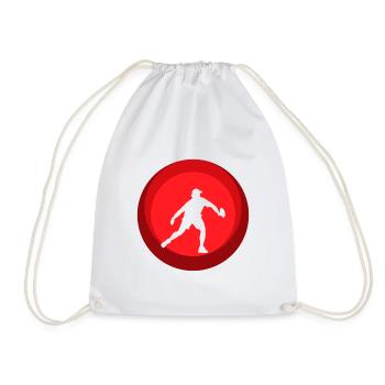 Pickleballspieler Pickleballschläger - Turnbeutel - Weiß - Vorne