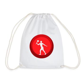 Beach Tennis Beach Ball Beach Tennis - Drawstring Bag - white - Front