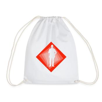 Billiards Billiard Player Billiard Player - Drawstring Bag - white - Front