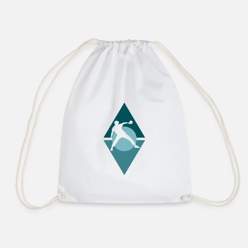 Table tennis, table tennis, table tennis player - Drawstring Bag - white