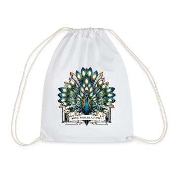 Ne laissez personne ternir votre éclat - Peacock - Positi - Sac de sport léger - blanc - Devant