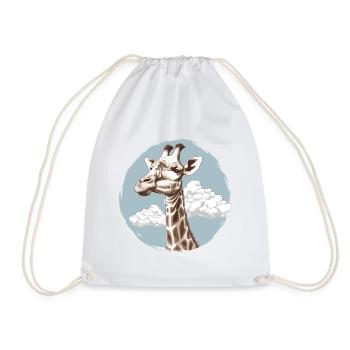 Giraffe im Himmel - Turnbeutel - Weiß - Vorne