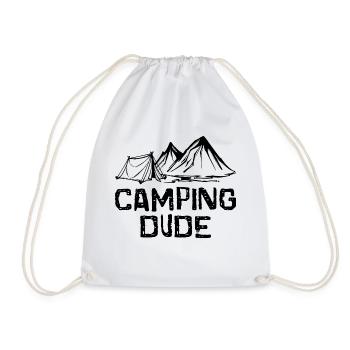 Zelten Statement Camping Wanderer Berge Camper - Turnbeutel - Weiß - Vorne