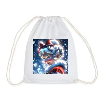 Merry Christmas #4 - Drawstring Bag - white - Front