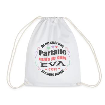 EVA PARFAITE - PRENOM EVA - Sac de sport léger - blanc - Devant