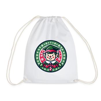 Elf School - Drawstring Bag - white - Front