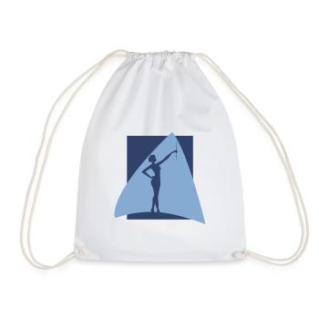 Bâton, virevoltant, danse, danse - Sac de sport léger - blanc - Devant