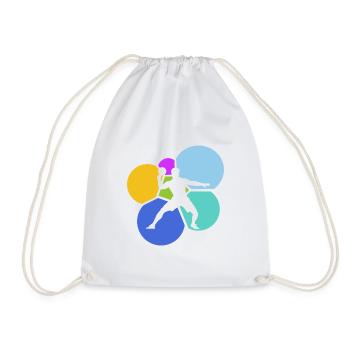Table Tennis Racket Table Tennis Table Tennis Ball - Drawstring Bag - white - Front