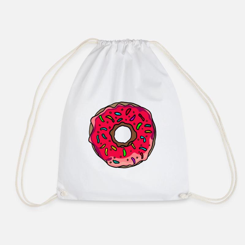 Donut Neon Sprinkles Kunst - Turnbeutel - Weiß