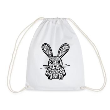 Hase - Turnbeutel - Weiß - Vorne