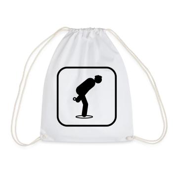 Petanque Sportsymbol - Turnbeutel - Weiß - Vorne