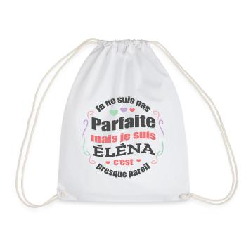 ÉLÉNA PARFAITE - PRENOM ÉLÉNA - Sac de sport léger - blanc - Devant