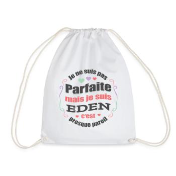 EDEN PARFAITE - PRENOM EDEN - Sac de sport léger - blanc - Devant