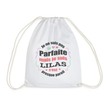 LILAS PARFAITE - PRENOM LILAS - Sac de sport léger - blanc - Devant